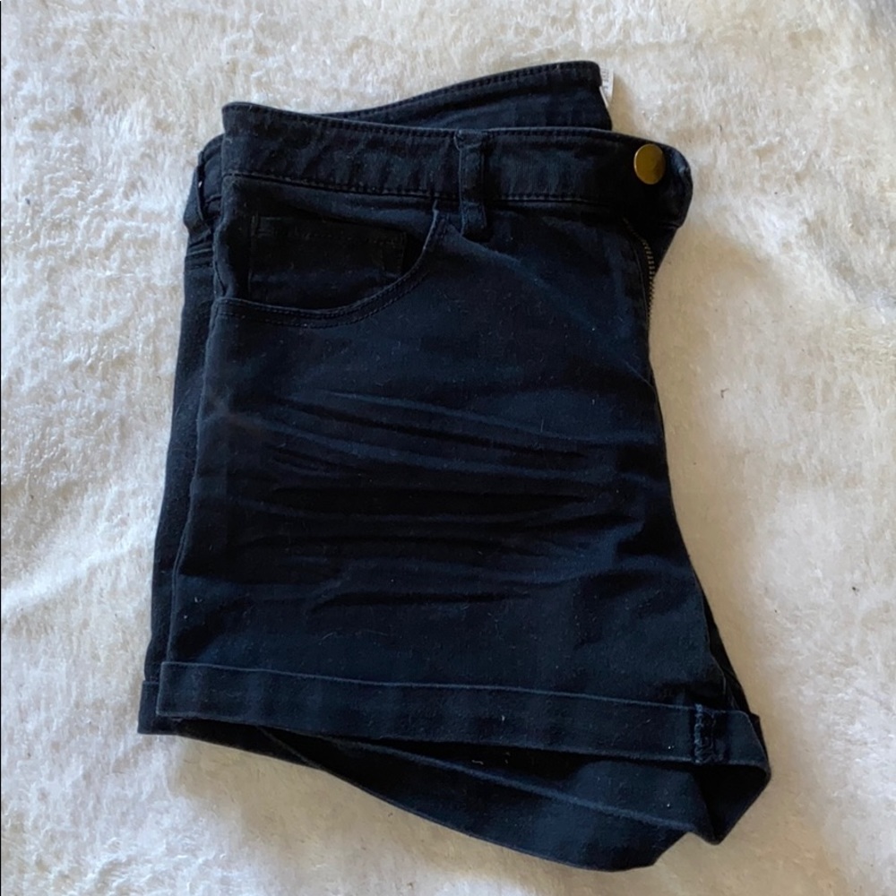 Black Jean shorts